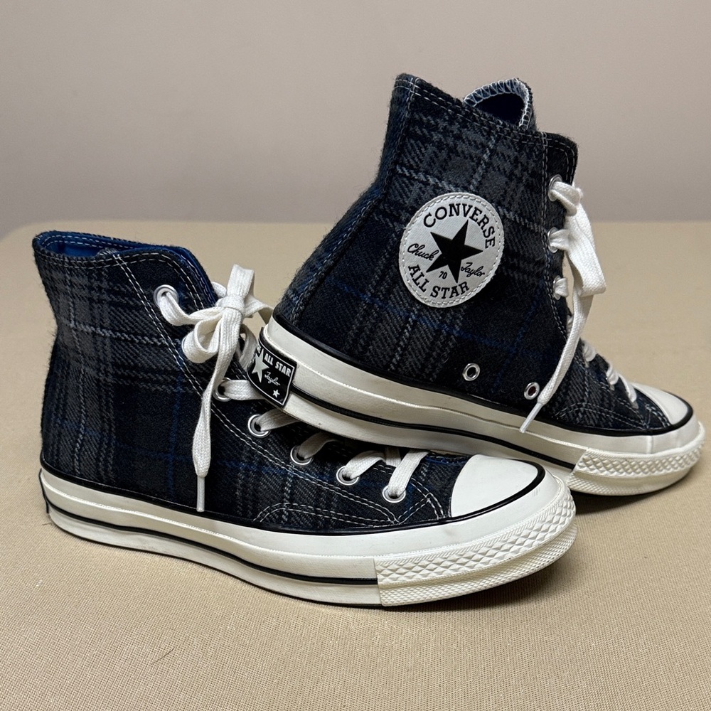 Converse Chuck Taylor All Star 70 Hi top 'Plaid Pack black gray blue white RARE